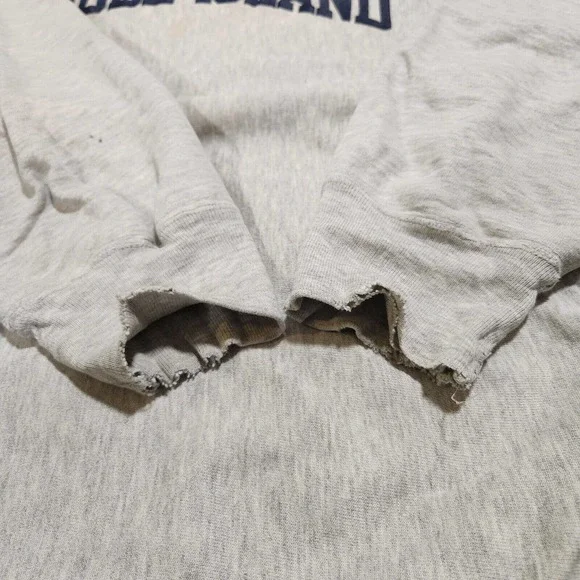 VTG 80s Rhode Island Champion Reverse Weave Warmup Men 2XL University Sweatshirt